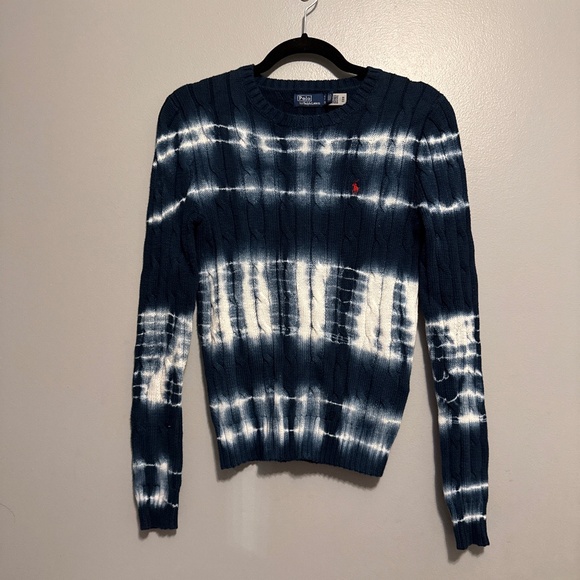 Polo Women’s  Blue Julianna Tie-Dye Sweater - Picture 1 of 3